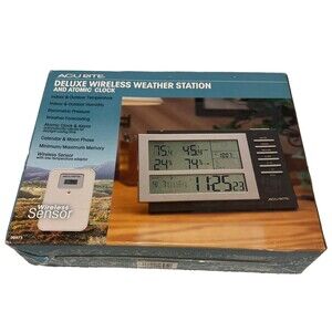 Acurite Deluxe Wireless Weather Station And Atomic Clock With Wireless Sensor